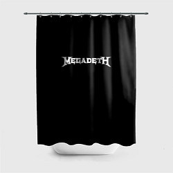 Шторка для душа Megadeth logo white, цвет: 3D-принт