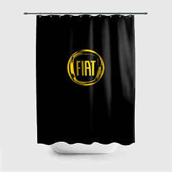 Шторка для душа FIAT logo yelow, цвет: 3D-принт