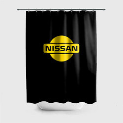 Шторка для душа Nissan yellow logo, цвет: 3D-принт