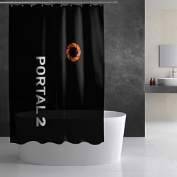 Шторка для душа Portal logo brend, цвет: 3D-принт — фото 2