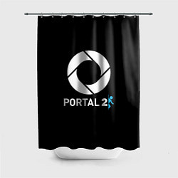 Шторка для душа Portal2 logo game, цвет: 3D-принт