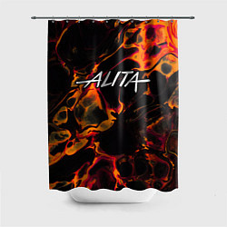 Шторка для душа Alita red lava, цвет: 3D-принт