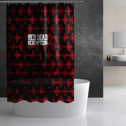 Шторка для душа Red dead redemption x farcry pattern, цвет: 3D-принт — фото 2