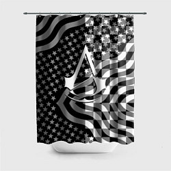 Шторка для душа Assassins Creed logo game usa, цвет: 3D-принт