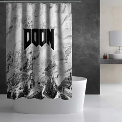 Шторка для душа Doom white graphite, цвет: 3D-принт — фото 2