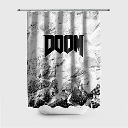 Шторка для душа Doom white graphite, цвет: 3D-принт