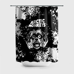 Шторка для душа Arctic Monkeys рок пес, цвет: 3D-принт