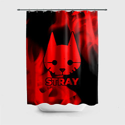 Шторка для душа Stray - red gradient, цвет: 3D-принт