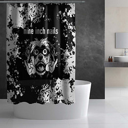 Шторка для душа Nine Inch Nails рок пес, цвет: 3D-принт — фото 2