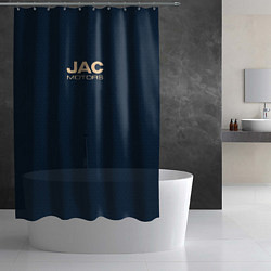 Шторка для душа Jac motors тёмный синий, цвет: 3D-принт — фото 2
