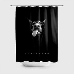 Шторка для душа Dobermann head, цвет: 3D-принт