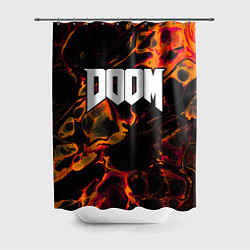 Шторка для душа Doom red lava, цвет: 3D-принт