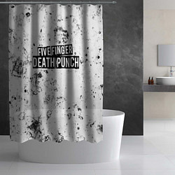 Шторка для душа Five Finger Death Punch dirty ice, цвет: 3D-принт — фото 2