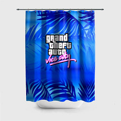 Шторка для душа GTA vice city тропики, цвет: 3D-принт