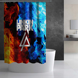Шторка для душа Linkin park битва огней, цвет: 3D-принт — фото 2