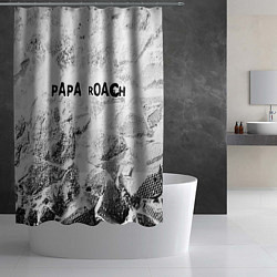 Шторка для душа Papa Roach white graphite, цвет: 3D-принт — фото 2