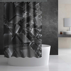 Шторка для душа Прозрачные кубы, цвет: 3D-принт — фото 2