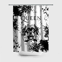 Шторка для душа Queen - рок пес, цвет: 3D-принт