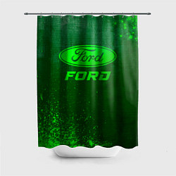 Шторка для душа Ford - green gradient, цвет: 3D-принт