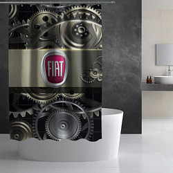 Шторка для душа FIAT logo motors, цвет: 3D-принт — фото 2