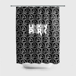 Шторка для душа Linkin park pattern, цвет: 3D-принт