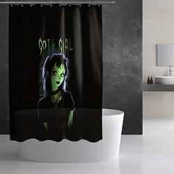 Шторка для душа Goth girl - Beetlejuice, цвет: 3D-принт — фото 2