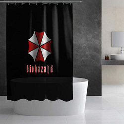 Шторка для душа Biohazard logo, цвет: 3D-принт — фото 2