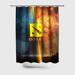 Шторка для душа DOTA 2 лес эльфов, цвет: 3D-принт