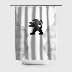 Шторка для душа Peugeot white poly, цвет: 3D-принт