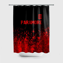 Шторка для душа Paramore - red gradient посередине, цвет: 3D-принт