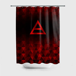 Шторка для душа Thirty Seconds to Mars red poly, цвет: 3D-принт