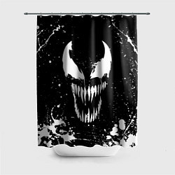 Шторка для душа Venom logo, цвет: 3D-принт