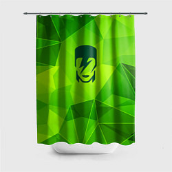 Шторка для душа David Bowie green poly, цвет: 3D-принт
