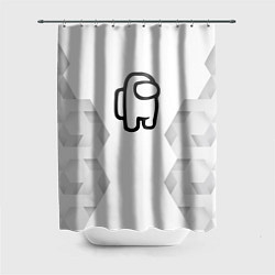 Шторка для душа Among Us white poly, цвет: 3D-принт
