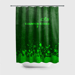 Шторка для душа Counter-Strike 2 - green gradient посередине, цвет: 3D-принт