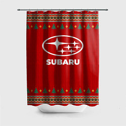Шторка для душа Subaru new year, цвет: 3D-принт