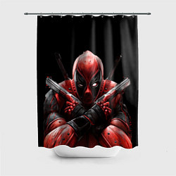 Шторка для душа Bloody Deadpool, цвет: 3D-принт