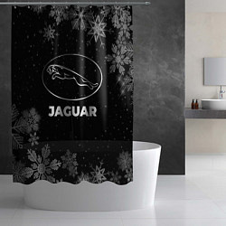 Шторка для душа Снежный Jaguar, цвет: 3D-принт — фото 2