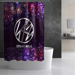 Шторка для душа Праздничный Stray Kids, цвет: 3D-принт — фото 2