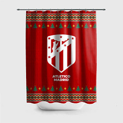 Шторка для душа Atletico Madrid new year, цвет: 3D-принт