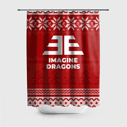 Шторка для душа Новогодний Imagine Dragons, цвет: 3D-принт