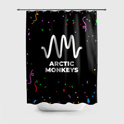 Шторка для душа Arctic Monkeys конфети, цвет: 3D-принт