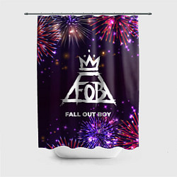 Шторка для душа Праздничный Fall Out Boy, цвет: 3D-принт