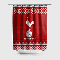 Шторка для душа Новогодний Tottenham, цвет: 3D-принт