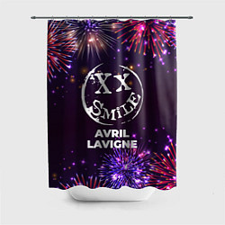 Шторка для душа Праздничный Avril Lavigne, цвет: 3D-принт