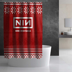 Шторка для душа Новогодний Nine Inch Nails, цвет: 3D-принт — фото 2