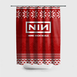 Шторка для душа Новогодний Nine Inch Nails, цвет: 3D-принт