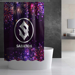 Шторка для душа Праздничный Sabaton, цвет: 3D-принт — фото 2