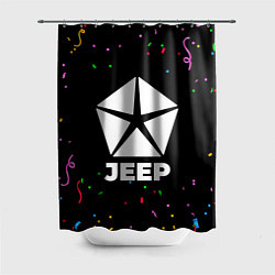 Шторка для душа Jeep конфети, цвет: 3D-принт