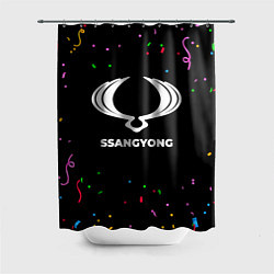 Шторка для душа SsangYong конфети, цвет: 3D-принт